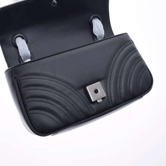 Gucci GG Marmont Quilted Black Leather Shoulder Bag - Picture 9 of 9